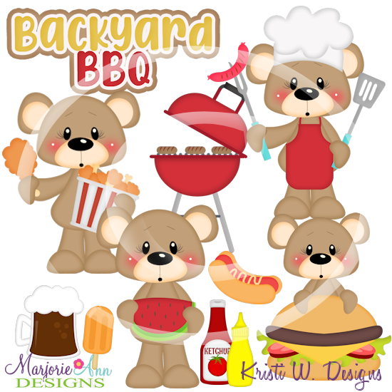 Franklin-Backyard BBQ SVG Cutting Files/Paper Piecing +Clipart - Click Image to Close